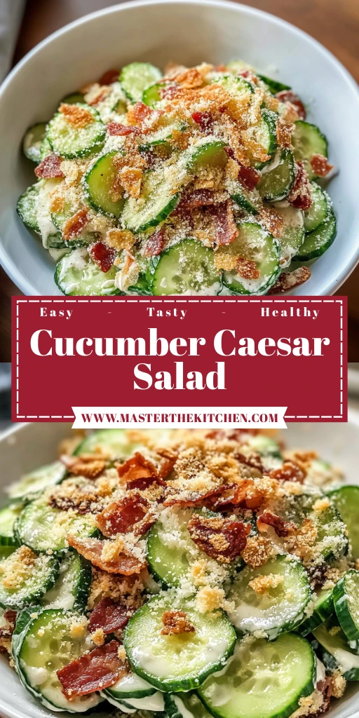 Cucumber Caesar Salad 4 Ingredients Easy Delicious