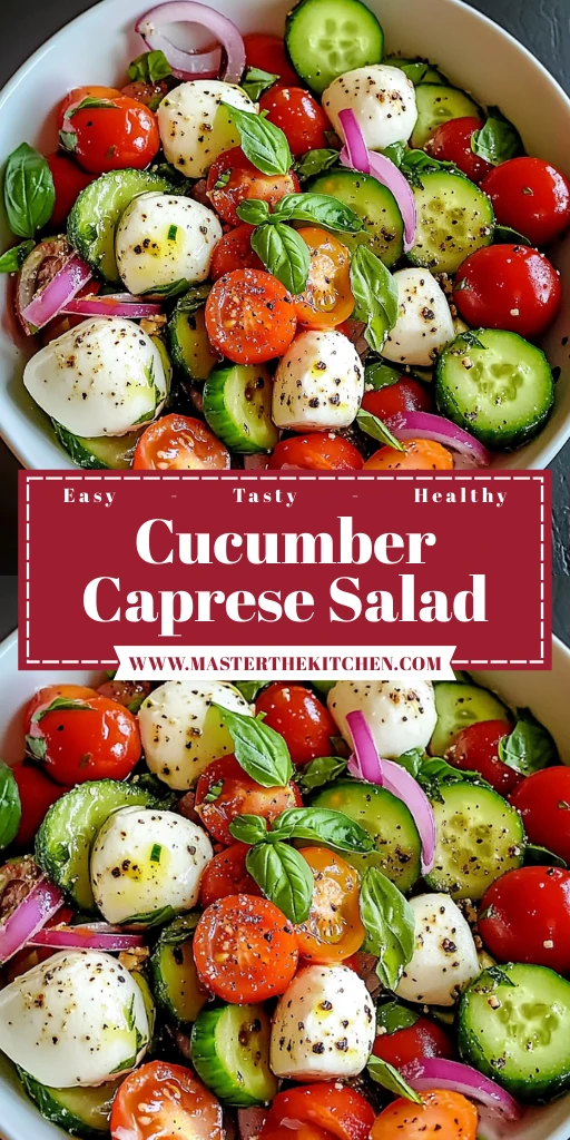 Cucumber Caprese Salad 4 Servings Easy Delicious