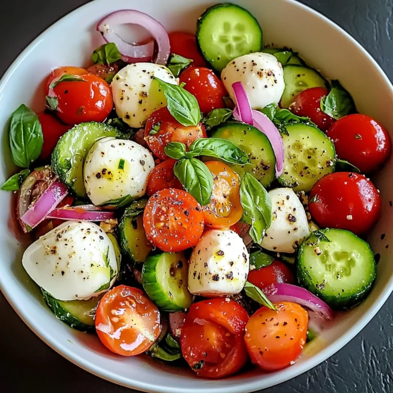 Cucumber Caprese Salad 4 Servings Easy Delicious