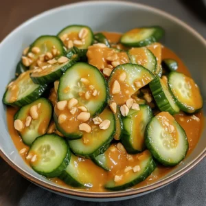 Cucumbers in Spicy Peanut Sauce 3 Steps Awesome Delicious