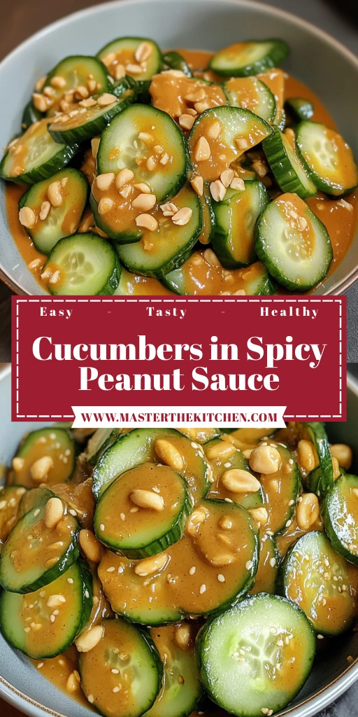 Cucumbers in Spicy Peanut Sauce 3 Steps Awesome Delicious