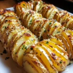 Garlic Butter Accordion Potatoes 4 Servings Easy Delicious