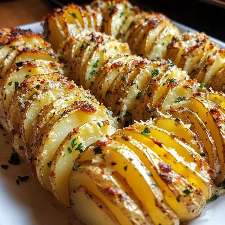 Garlic Butter Accordion Potatoes 4 Servings Easy Delicious