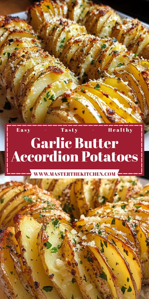 Garlic Butter Accordion Potatoes 4 Servings Easy Delicious