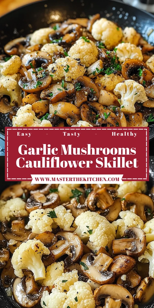 Garlic Mushrooms Cauliflower Skillet 30 Minutes Easy Delicious