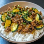 Greek-Style Beef and Zucchini Rice Bowl 30 Minutes Easy Delicious
