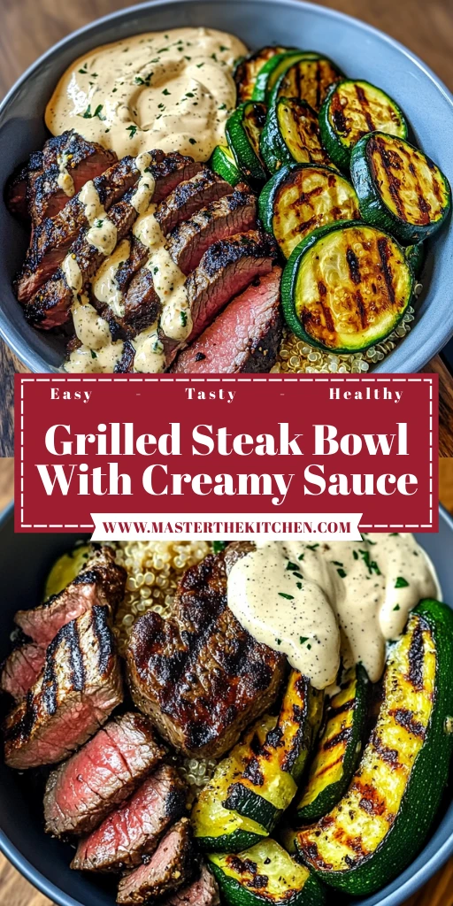 Grilled Steak Bowl With Creamy Sauce 30 Minutes Amazing