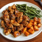 Honey Garlic Chicken and Sweet Potato: 4 Servings, Easy, Delicious