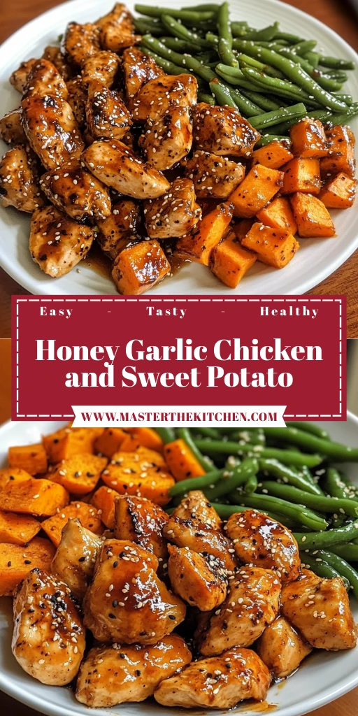 Honey Garlic Chicken and Sweet Potato: 4 Servings, Easy, Delicious