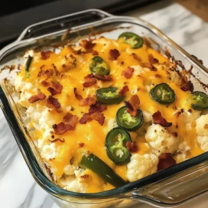 Jalapeno Popper Cauliflower Casserole 30 Minutes Easy Delicious