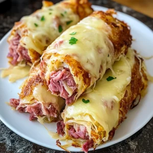 Keto Crispy Reuben Roll-Ups 4 Servings Ultimate Delicious