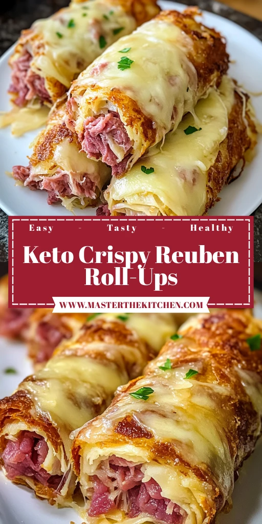 Keto Crispy Reuben Roll-Ups 4 Servings Ultimate Delicious