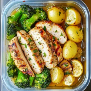 Lemon Garlic Chicken Meal Prep 4 Servings Easy Delicious