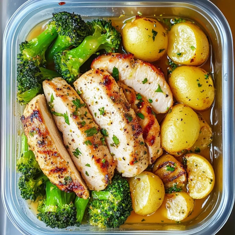Lemon Garlic Chicken Meal Prep 4 Servings Easy Delicious