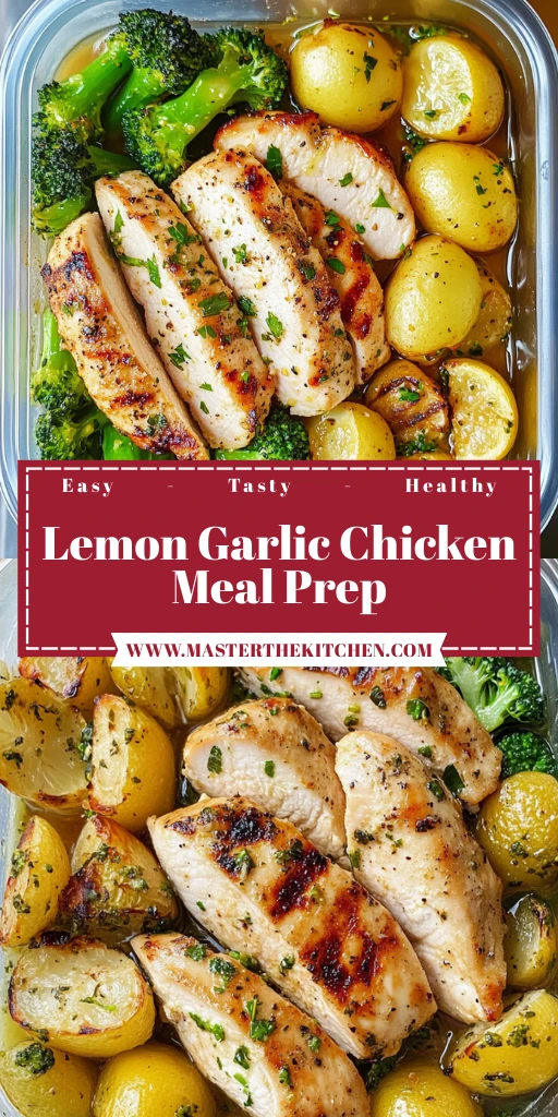 Lemon Garlic Chicken Meal Prep 4 Servings Easy Delicious