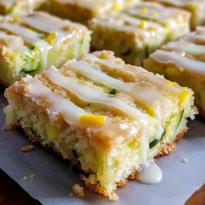 Lemon Zucchini Bars 30 Minutes Easy Delicious