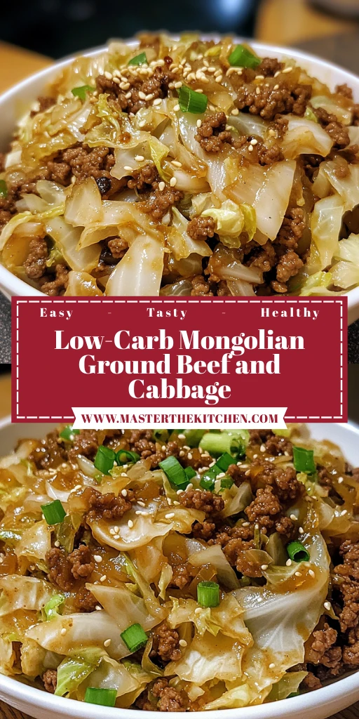 Low-Carb Mongolian Ground Beef and Cabbage: 30 Minutes Quick Delicious