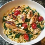 Mediterranean Creamy Chicken Orzo 30 Minutes Awesome Delicious