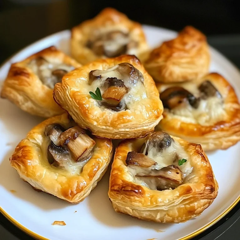 Mushroom Cheese Puff Bites 18 Servings Perfect Delicious