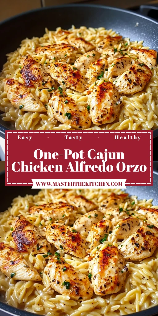 One-Pot Cajun Chicken Alfredo Orzo 30 Minutes Ultimate Delicious