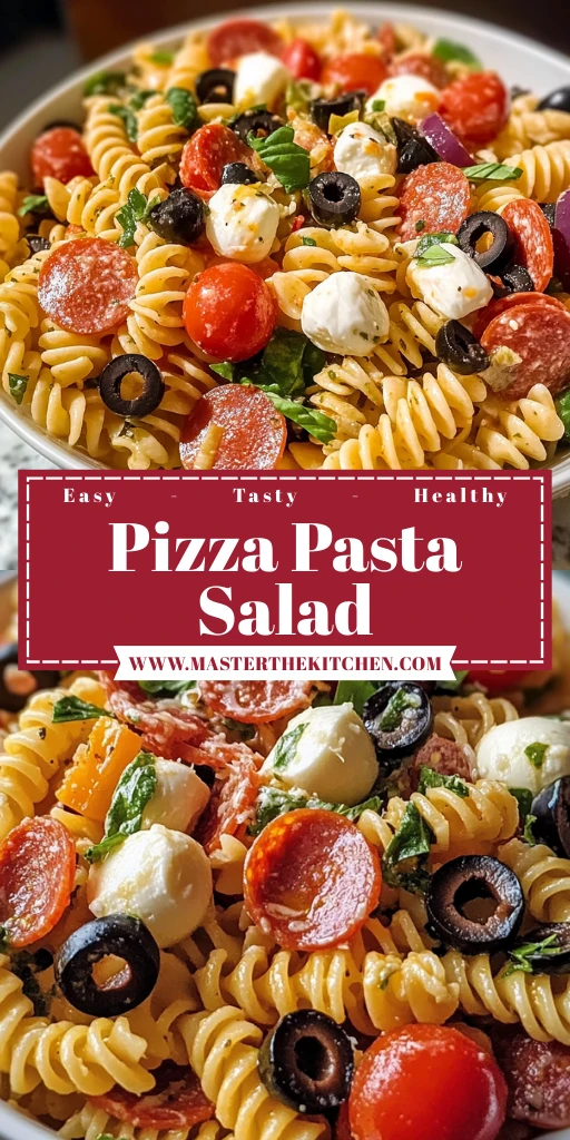 Pizza Pasta Salad 7 Ingredients Ultimate Delicious