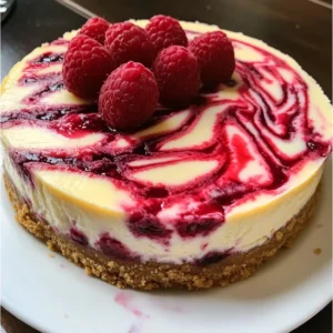 Raspberry Swirl Cheesecake 7 Ingredients Ultimate Delicious