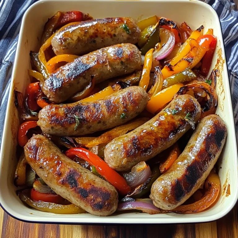 Roasted Sausages, Peppers and Onions 30 Minutes Easy Delicious