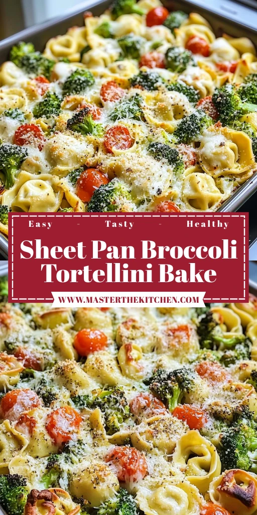Sheet Pan Broccoli Tortellini Bake 30 Minutes Easy Delicious