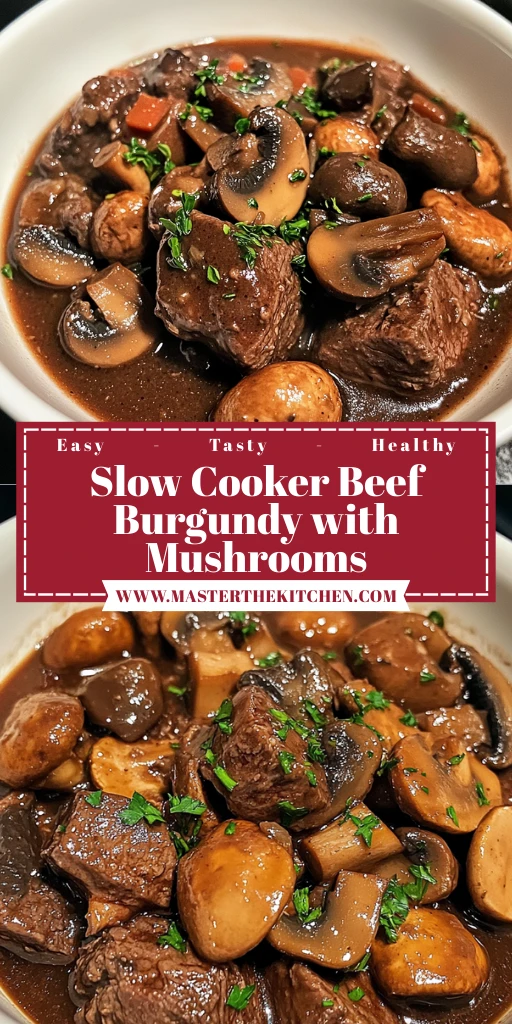 Slow Cooker Beef Burgundy with Mushrooms: 8 Steps to Amazing