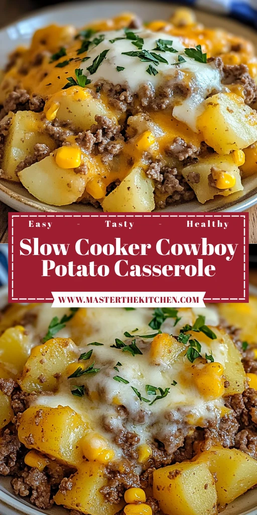 Slow Cooker Cowboy Potato Casserole 6 Ingredients Easy Delicious