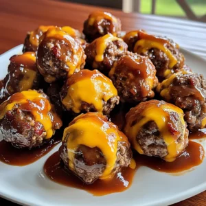 Smoky BBQ Bacon Cheeseburger Meatballs 30 Minutes Easy Delicious