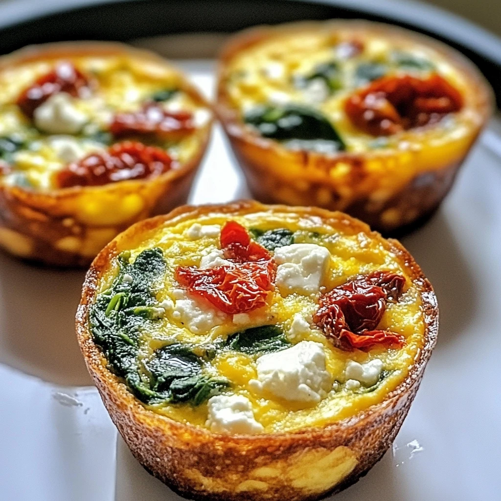 Spinach Feta and Sun-Dried Tomato Egg Muffins 18 Minutes Easy Delicious