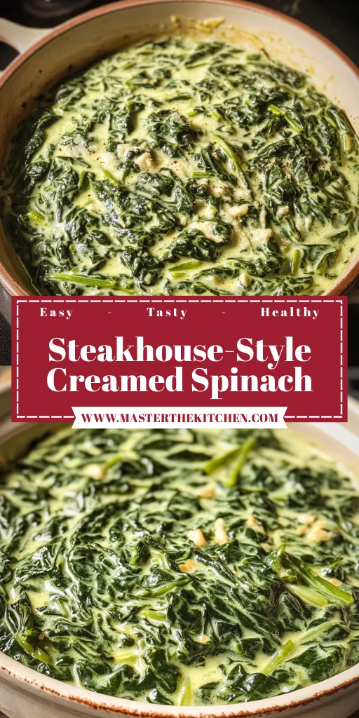 Steakhouse-Style Creamed Spinach 4 Servings Supreme Delicious