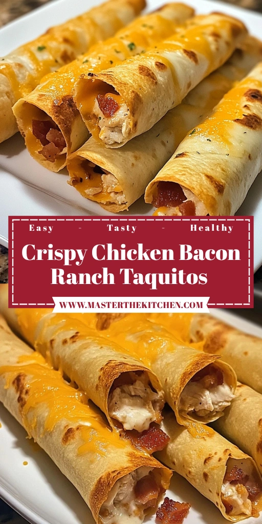 Crispy Chicken Bacon Ranch Taquitos 30 Minutes Easy Delicious