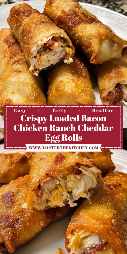 Crispy Loaded Bacon Chicken Ranch Cheddar Egg Rolls 30 Minutes Easy Delicious