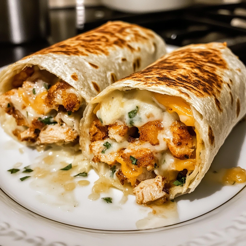 Crispy Loaded Cheddar Chicken Garlic-Parmesan Wraps: 5 Steps to Amazing