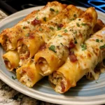 Crispy Stuffed Chicken Bacon Garlic-Parmesan Taquitos 30 Minutes Ultimate Delicious