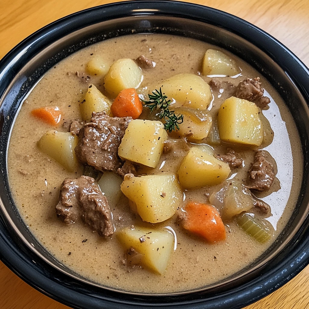 Crockpot Creamy Beef Potato Stew 5 Steps Ultimate Delicious