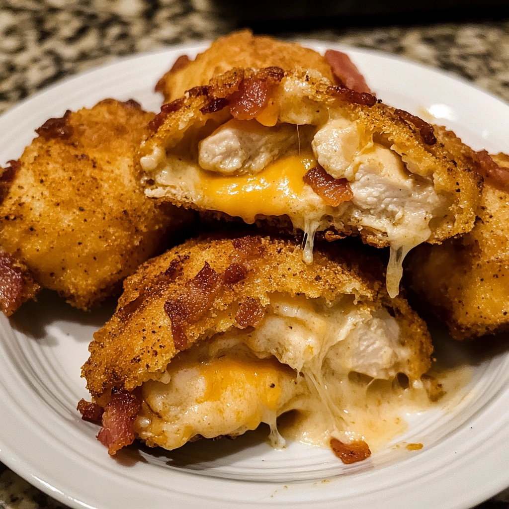 Deep-Fried Monster Cheddar Bacon Chicken Ranch Pockets