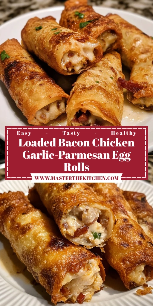 Loaded Bacon Chicken Garlic-Parmesan Egg Rolls 30 Minutes Ultimate Delicious
