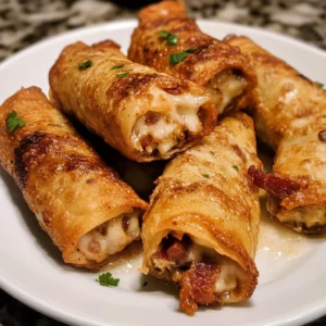 Loaded Bacon Chicken Garlic-Parmesan Egg Rolls 30 Minutes Ultimate Delicious