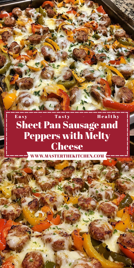 Sheet Pan Sausage and Peppers with Melty Cheese 30 Minutes Easy Delicious
