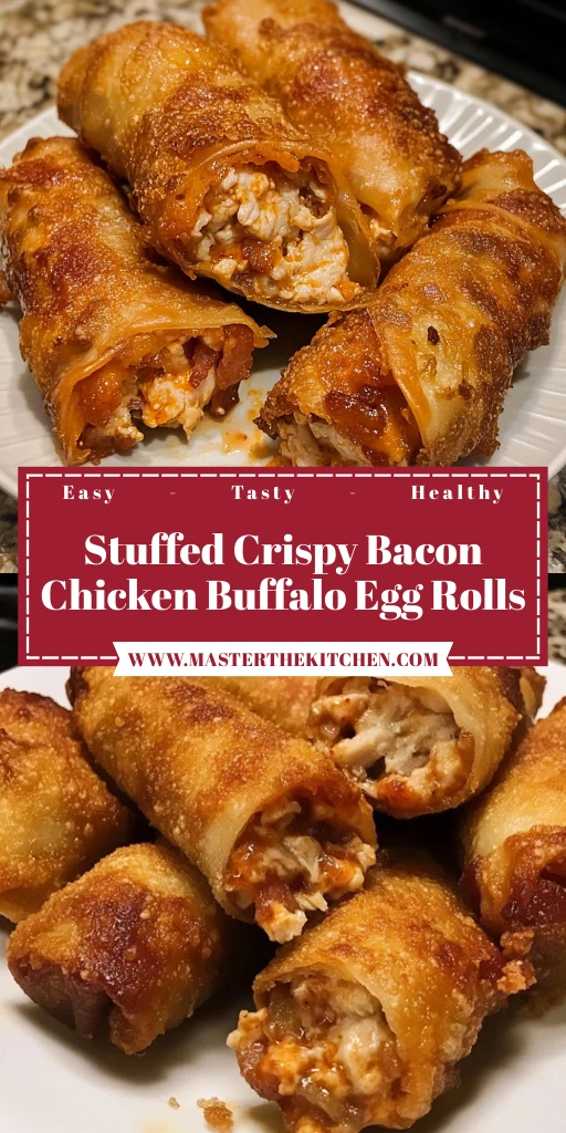 Stuffed Crispy Bacon Chicken Buffalo Egg Rolls 30 Minutes Amazing