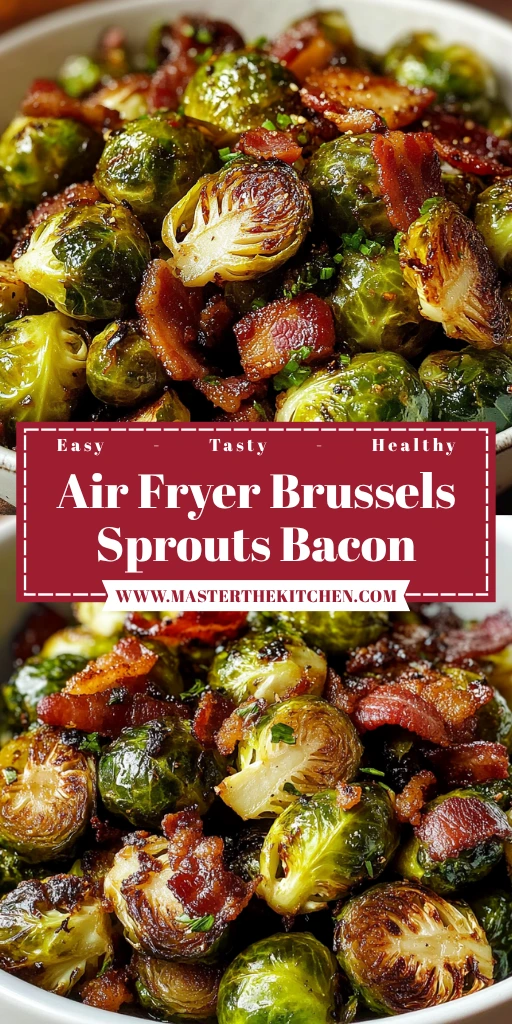 Air Fryer Brussels Sprouts Bacon 10 Minutes Easy Delicious