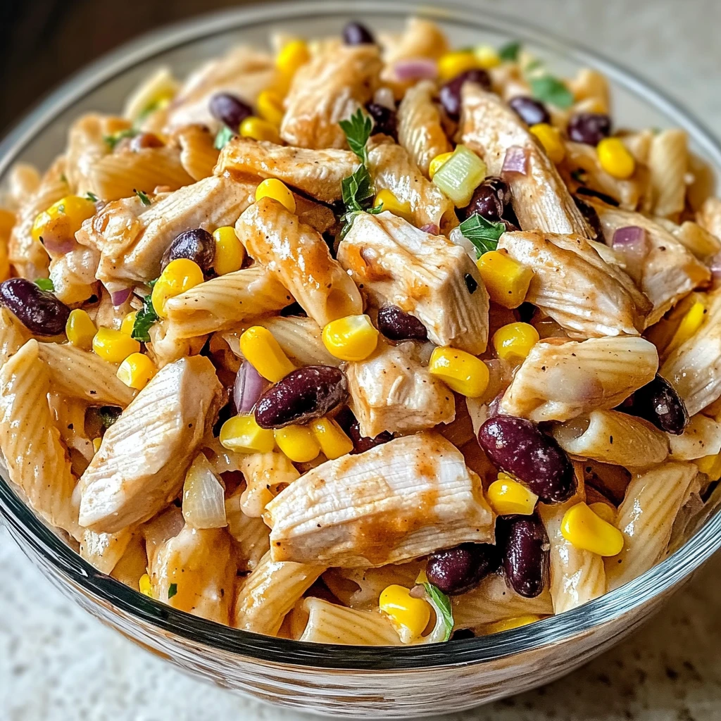 BBQ Chicken Pasta Salad 4 Servings Easy Delicious