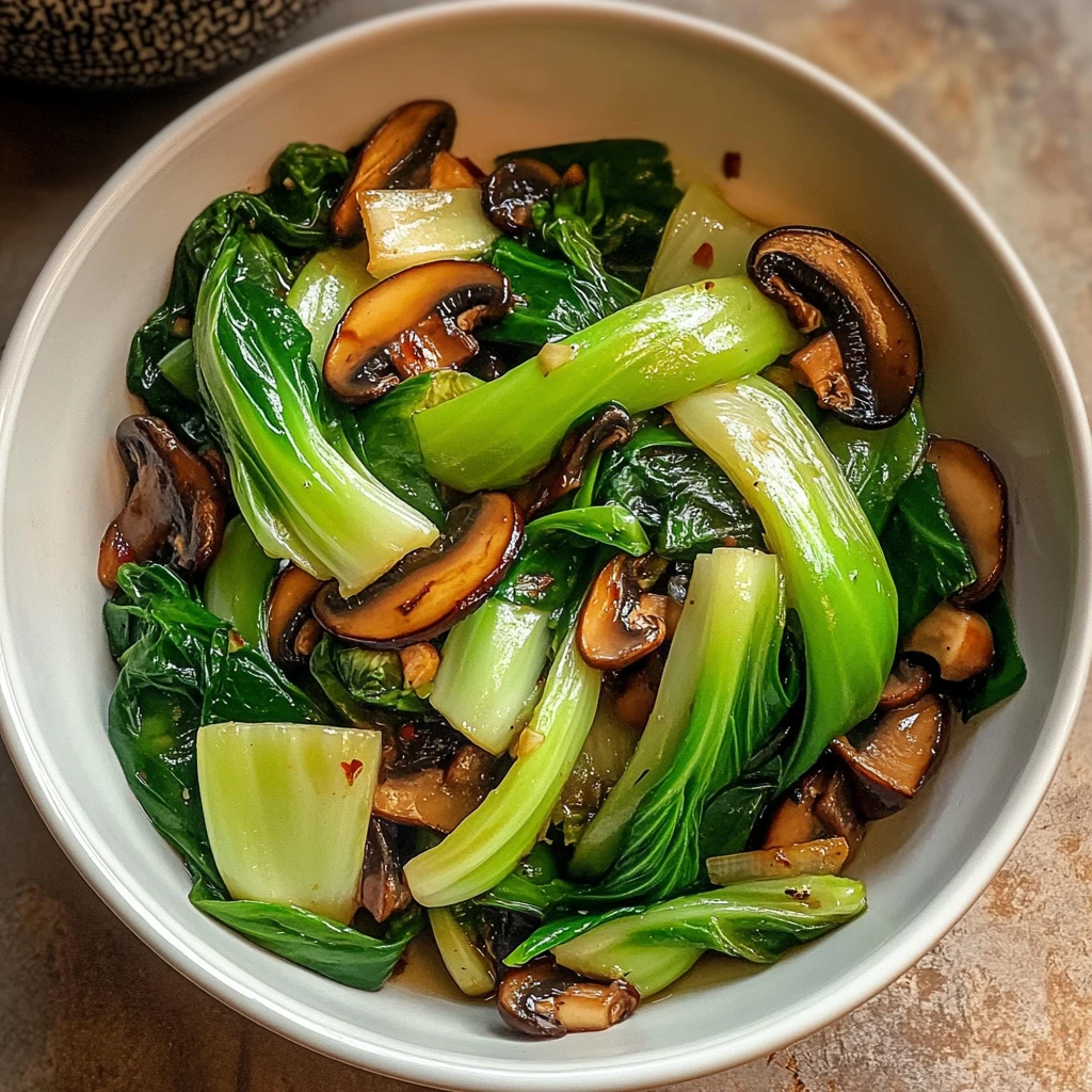 Bok Choy Mushroom Stir Fry 4 Ingredients Easy Delicious