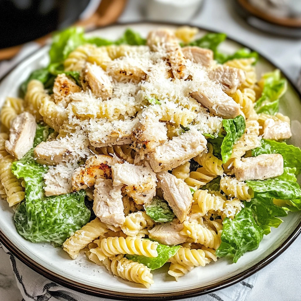 Chicken Caesar Pasta Salad 6 Ingredients Easy Delicious