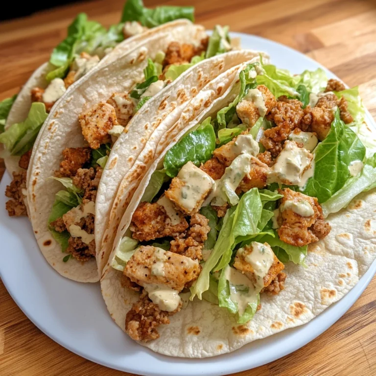 Chicken Caesar Smash Tacos 6 Ingredients Easy Delicious