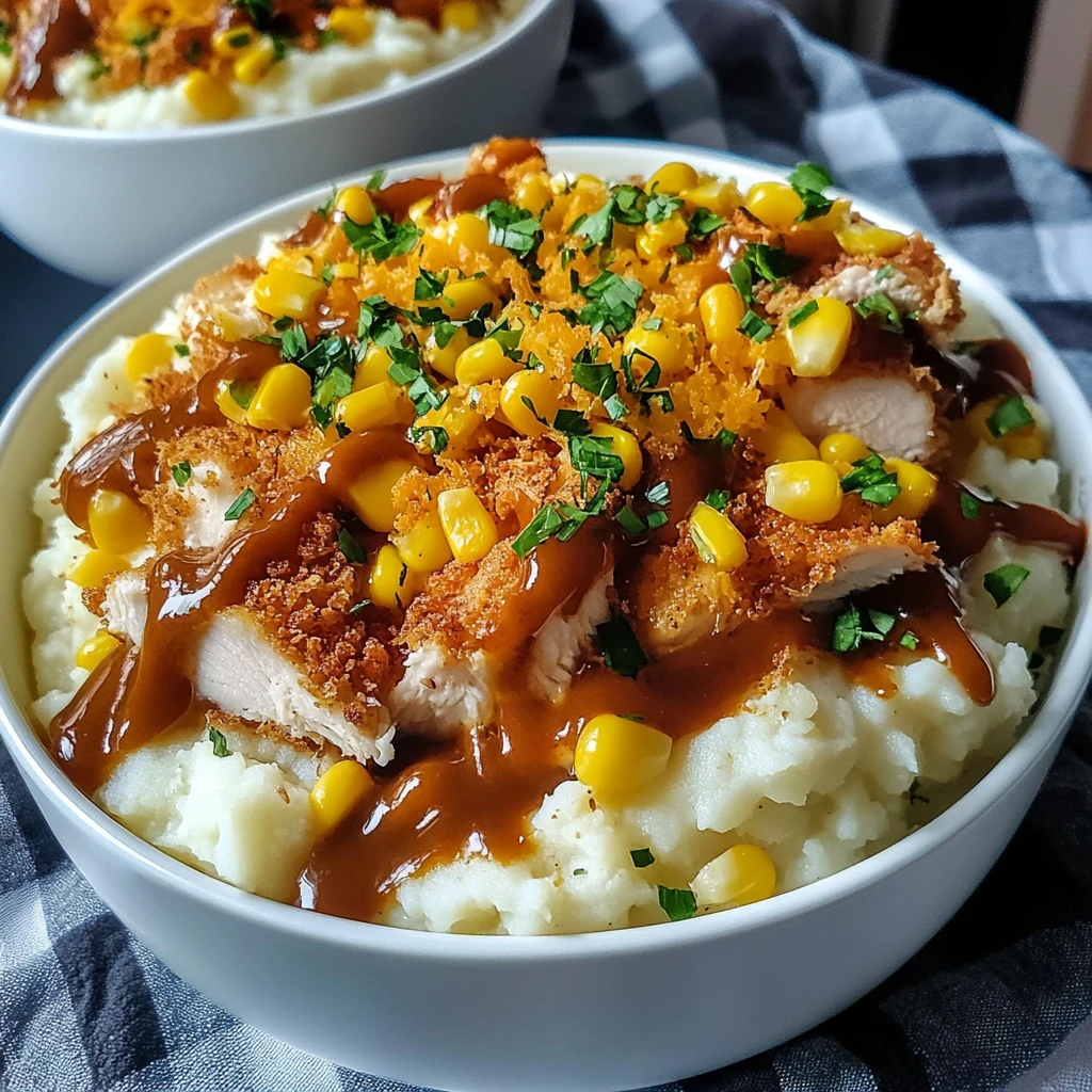 Chicken Mashed Potato Bowls 4 Servings Ultimate Delicious