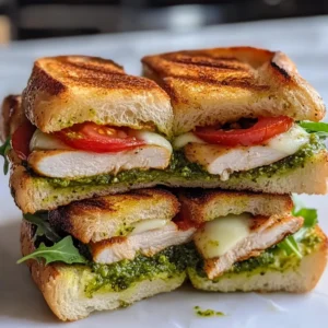 Chicken Pesto Sandwich 4 Ingredients Easy Delicious
